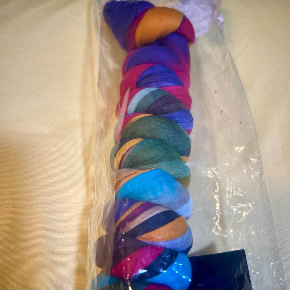 Tie Dye Cotton Scarf Wrap Dupatta Stole Multi Color Handmade India 71 X 39